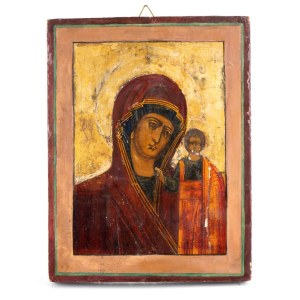 Russian Icon depicting the Mother of God of Kazan - 19th century