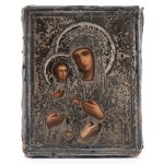 PYOTR ABRASIMOV, A pair of Russina Marian icons with riza - late 19th century