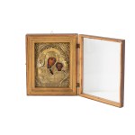 Russian Icon depicting the Mother of God of Kazan with riza - late 19th century (circa 1880-1900)