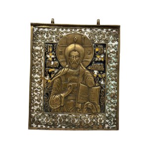 Travel icon depicting Christ Pantocrator - 19th century