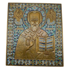 Reiseandenken mit der Darstellung des Heiligen Nikolaus von Myra – 19. Jahrhundert