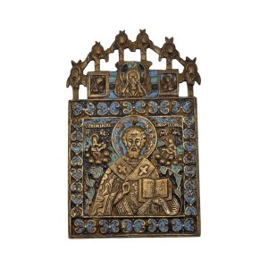 Travel icon depicting Saint Nicholas of Myra - 19th century