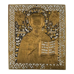 Reiseandenken mit der Darstellung des Heiligen Nikolaus von Myra – 19. Jahrhundert