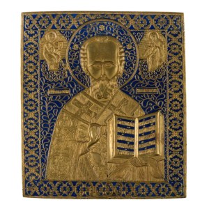 Travel icon depicting Saint Nicholas of Myra - 19th century