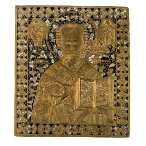 Travel icon depicting Saint Nicholas of Myra - 19th century