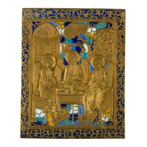 Large travel icon depicting the Allegory of the Trinity - 19th century
