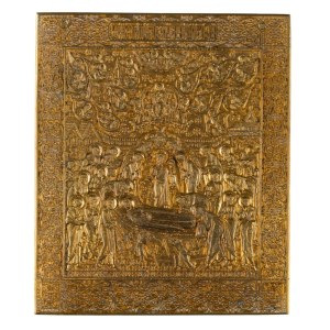 Travel icon depicting the Dormition of the Virgin - 19th century