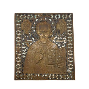 Travel icon depicting Saint Nicholas of Myra - 19th century