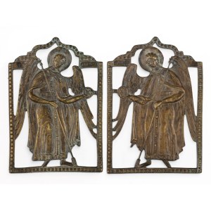 Pair of icons depicting the Archangels Gabriel and Michael - 18th century
