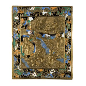 Travel icon depicting episodes from the life of the Prophet Elijah - 19th century
