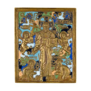 Travel icon depicting the Savior of Smolensk - XIX century