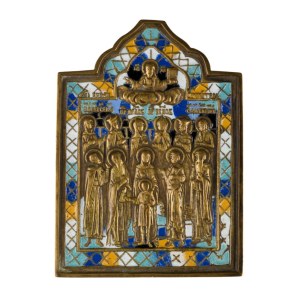 Travel icon depicting Saints Quiricus and Julitta - Early 20th century