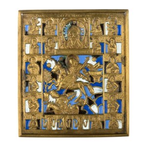 Pectoral icon depicting Saints Boris and Gleb - Early 20th century