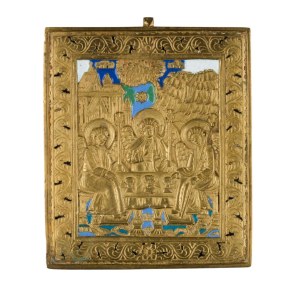 Travel icon depicting the allegory of the Trinity - 19th century