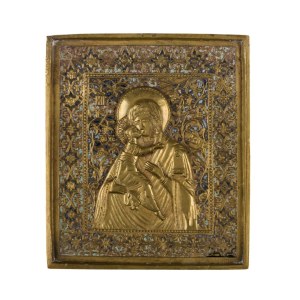 Travel icon depicting the Virgin Eleousa - 19th century