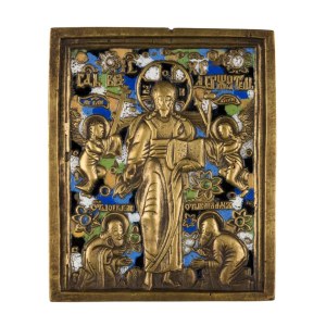 Travel icon depicting the Savior of Smolensk - 19th century