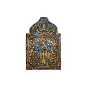 Travel icon depicting the Mother of Consolation - 19th century
