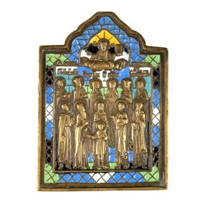 Travel icon depicting Saints Quiricus and Julitta - Early 20th century