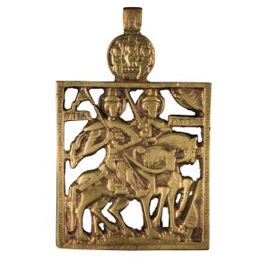 Pectoral icon depicting Saints Boris and Gleb - 19th century