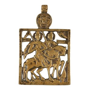 Pectoral icon depicting Saints Boris and Gleb - 19th century