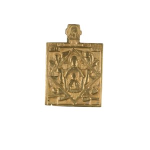 Pectoral icon depicting the Virgin of the Sign. - 19th century