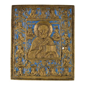 Reiseandenken mit der Darstellung des Heiligen Nikolaus von Myra – 19. Jahrhundert