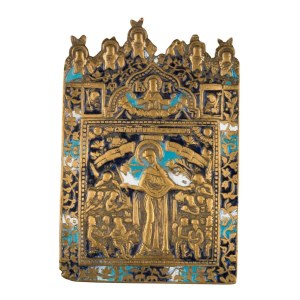 Travel icon depicting the Mother of Consolation - 19th century
