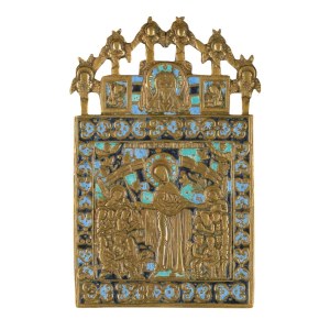 Travel icon depicting the Mother of Consolation - 19th century