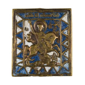 Travel icon depicting Saint George - 19th century