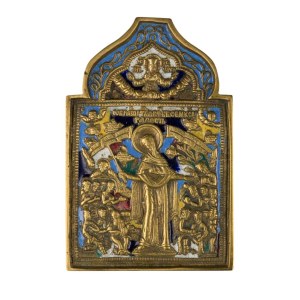 Travel icon depicting the Mother of Consolation - 19th century