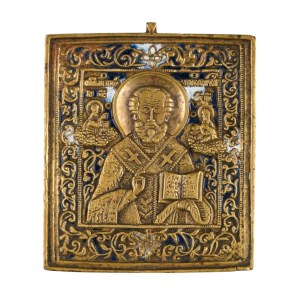 Travel icon depicting Saint Nicholas of Myra - 19th century