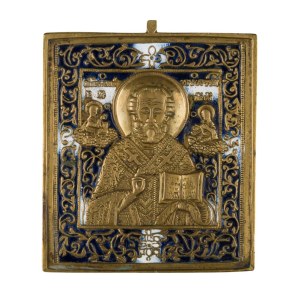 Travel icon depicting Saint Nicholas of Myra - 19th century
