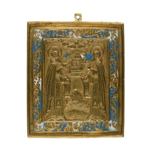 Travel icon depicting Saints Zosima and Savvaty - 19th century