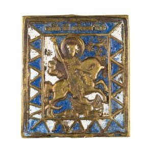 Travel icon depicting Saint George - 19th century