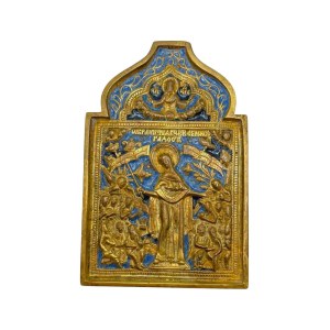 Travel icon depicting the Mother of Consolation - 19th century