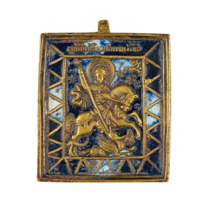 Travel icon depicting Saint George - 19th century