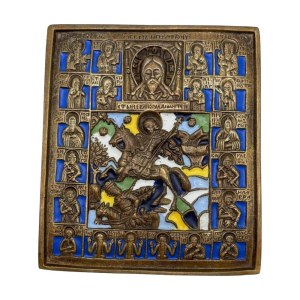 Travel icon depicting Saint George - 19th century