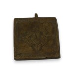 Small travel icon depicting the allegory of the Trinity - 19th century