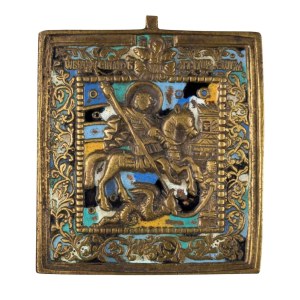 Travel icon depicting Saint George - 19th century