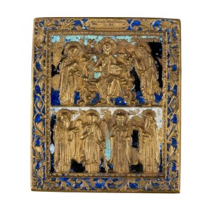 Travel icon depicting the Deesis and Selected Saints - 19th century