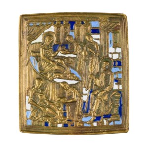 Travel icon depicting the Nativity of the Virgin - 19th century