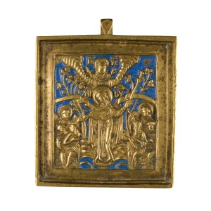 Travel icon depicting the Mother of Consolation - Early 20th century