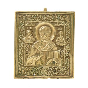 Travel icon depicting Saint Nicholas of Myra - 19th century