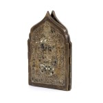 Travel polyptych depicting the Twelve Orthodox Feasts and four miraculous apparitions of the Virgin - 19th century