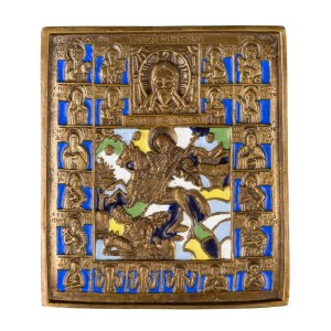 Pectoral icon depicting Saints Boris and Gleb - Early 20th century
