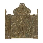 Travel triptych depicting the Mother of Consolation - 19th century