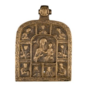 Pectoral icon depicting the Virgin of Smolensk and Selected Saints - 19th century