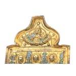 Travel icon depicting the Three Holy Hierarchs - 19th century
