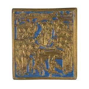 Travel icon depicting the Dormition of the Virgin - 19th century
