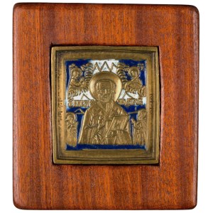 Travel icon depicting Saint Nicholas of Myra - 19th century